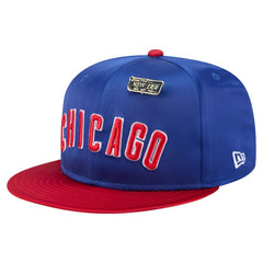 Chicago Cubs Satin 59FIFTY Fitted Hat - Royal/Red | New Era