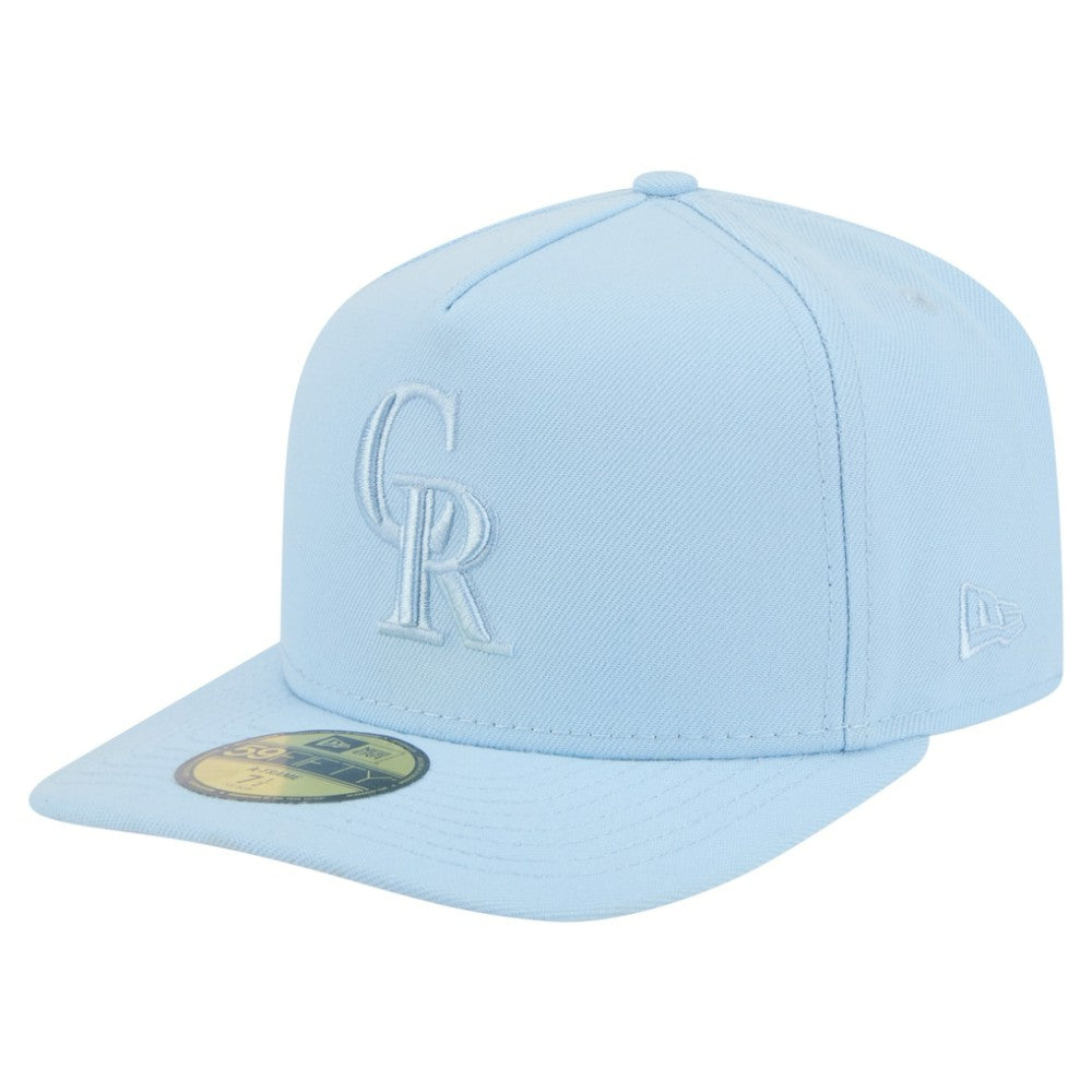 Colorado Rockies Color Pack A-Frame 59FIFTY Fitted Hat - Light Blue | New Era