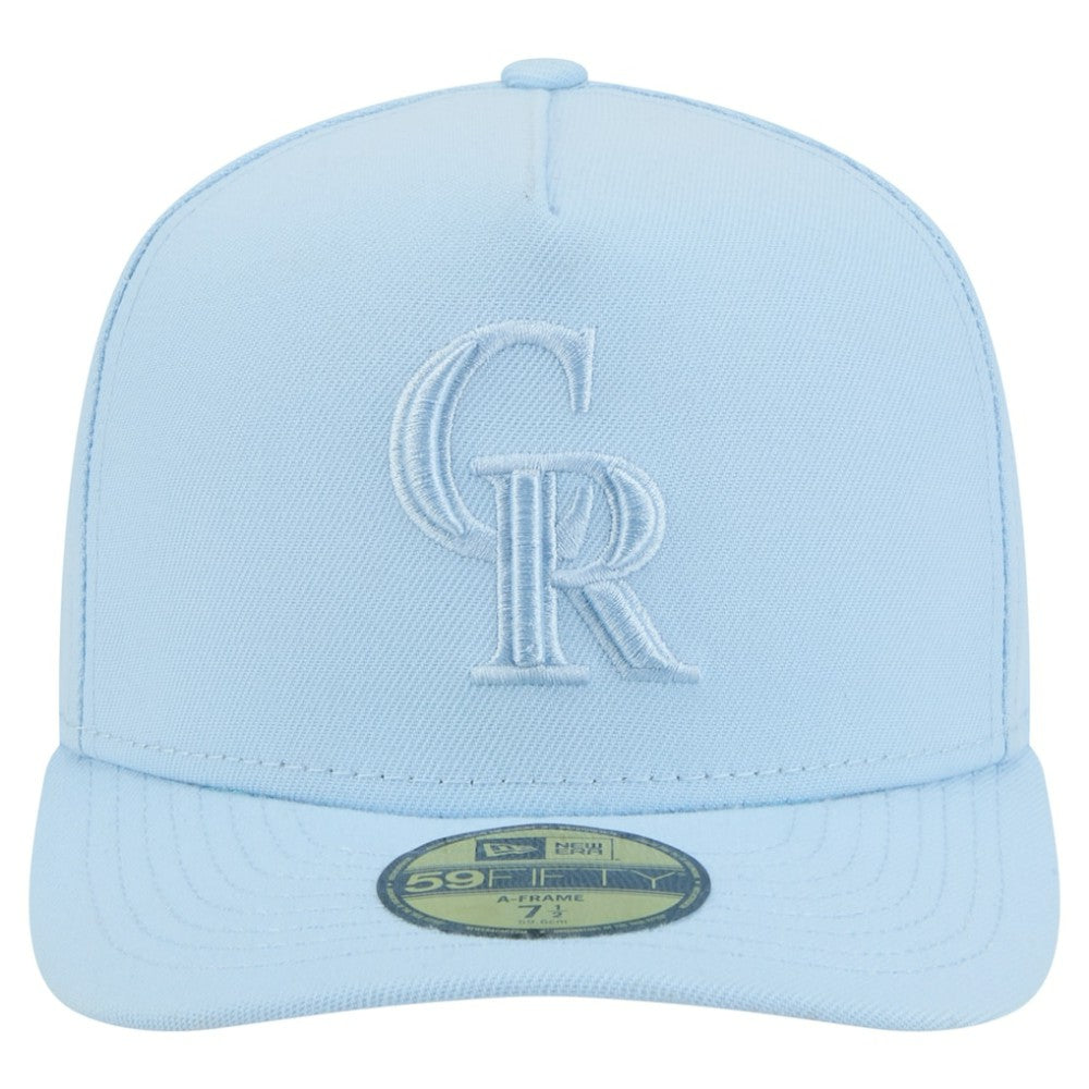 Colorado Rockies Color Pack A-Frame 59FIFTY Fitted Hat - Light Blue | New Era
