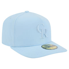 Colorado Rockies Color Pack A-Frame 59FIFTY Fitted Hat - Light Blue | New Era