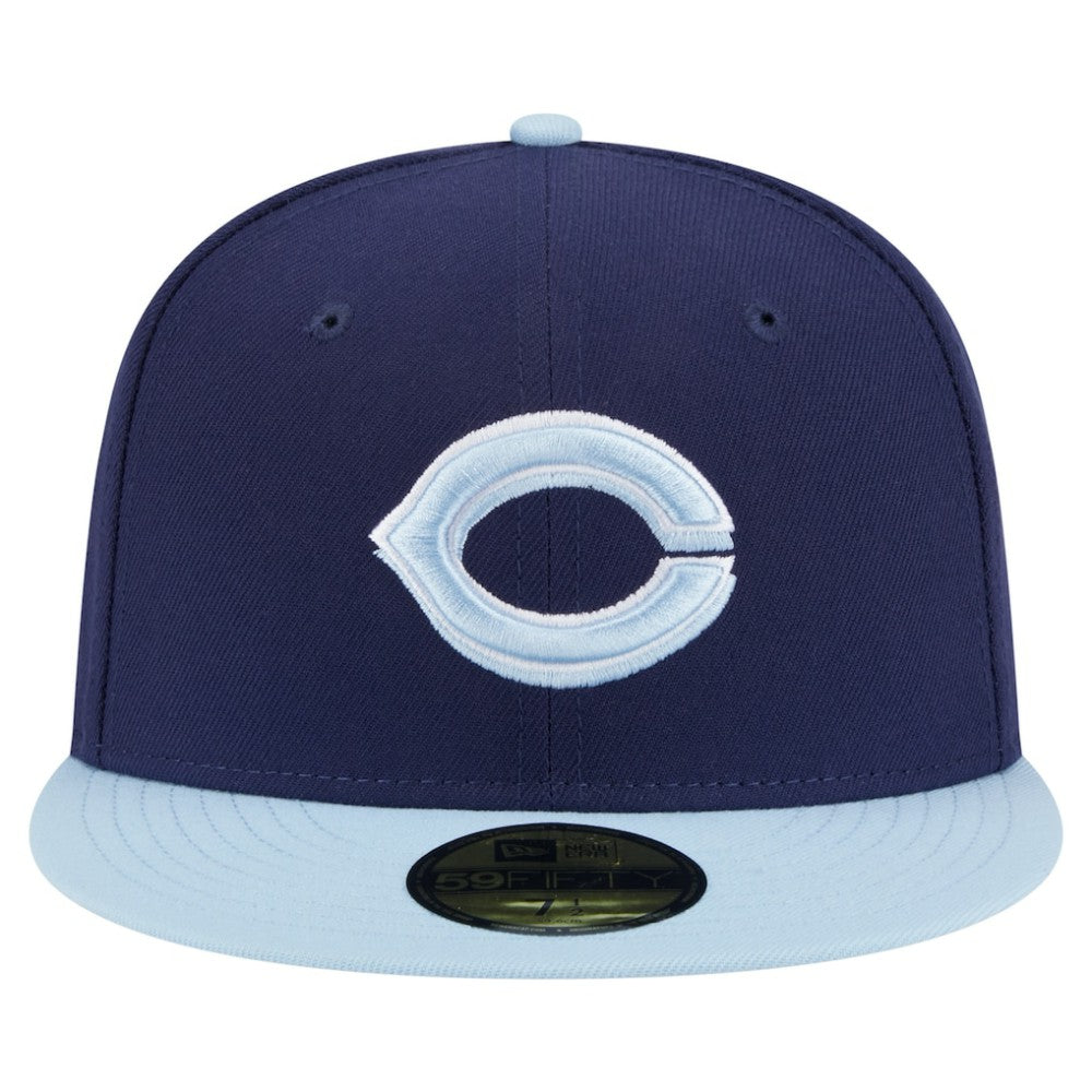 Cincinnati Reds Color Pack 2-Tone 59FIFTY Fitted Hat - Navy/Light Blue | New Era