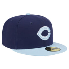Cincinnati Reds Color Pack 2-Tone 59FIFTY Fitted Hat - Navy/Light Blue | New Era