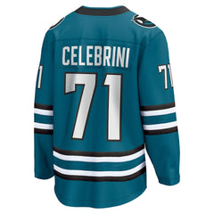 Macklin Celebrini San Jose Sharks Fanatics Home Breakaway Jersey – Teal