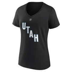 Clayton Keller Utah Mammoth Fanatics Women's Authentic Stack Name & Number V-Neck T-Shirt