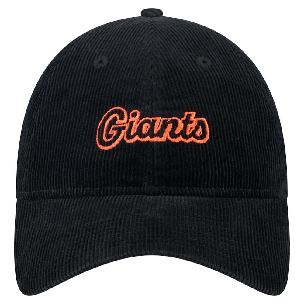 San Francisco Giants Women's Corduroy 9TWENTY Adjustable Hat - Black | New Era