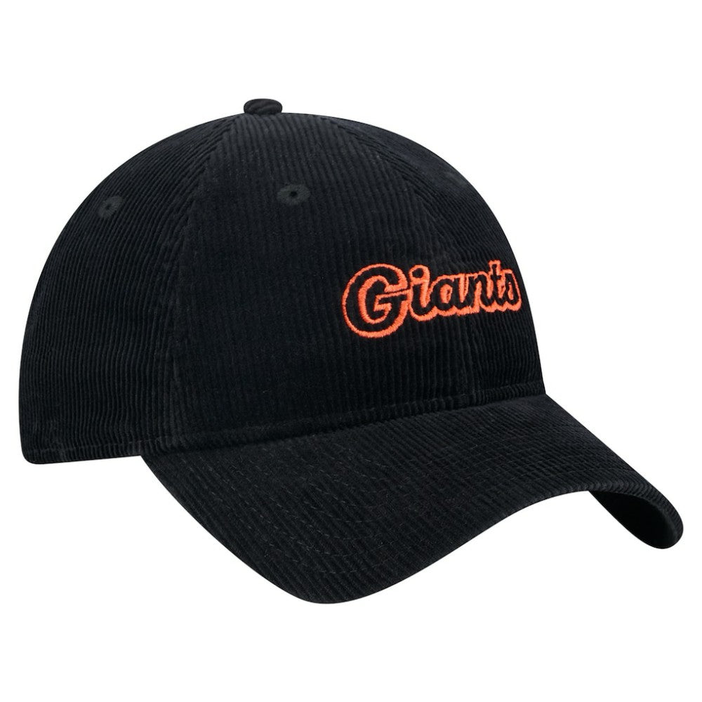 San Francisco Giants Women's Corduroy 9TWENTY Adjustable Hat - Black | New Era