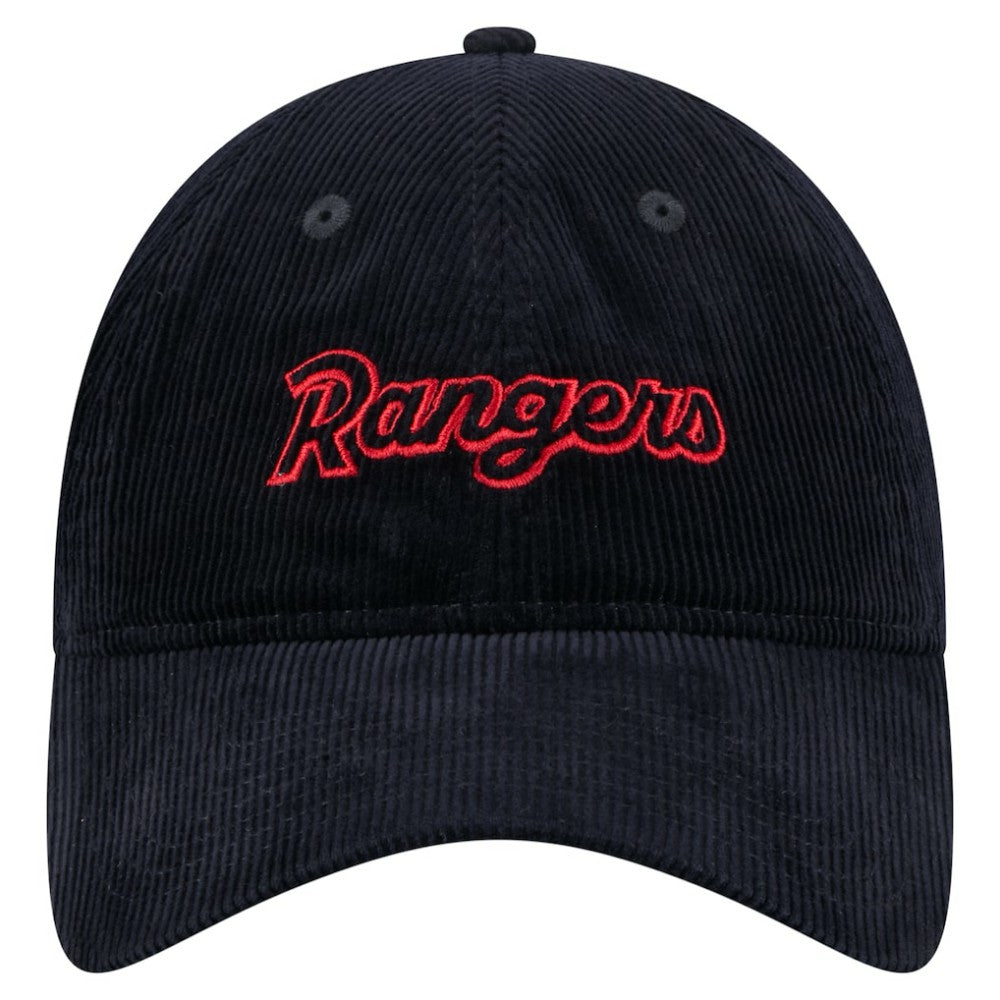 Texas Rangers Women's Corduroy 9TWENTY Adjustable Hat - Dark Blue | New Era