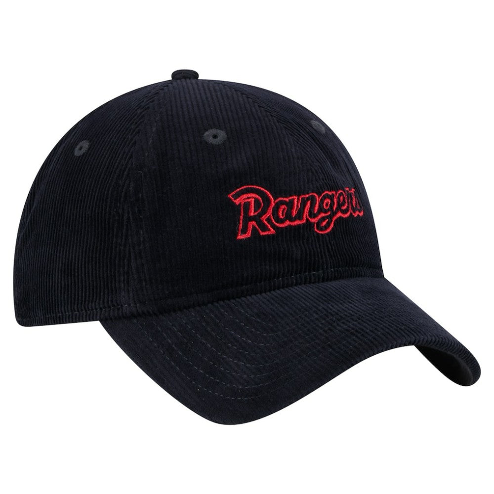 Texas Rangers Women's Corduroy 9TWENTY Adjustable Hat - Dark Blue | New Era