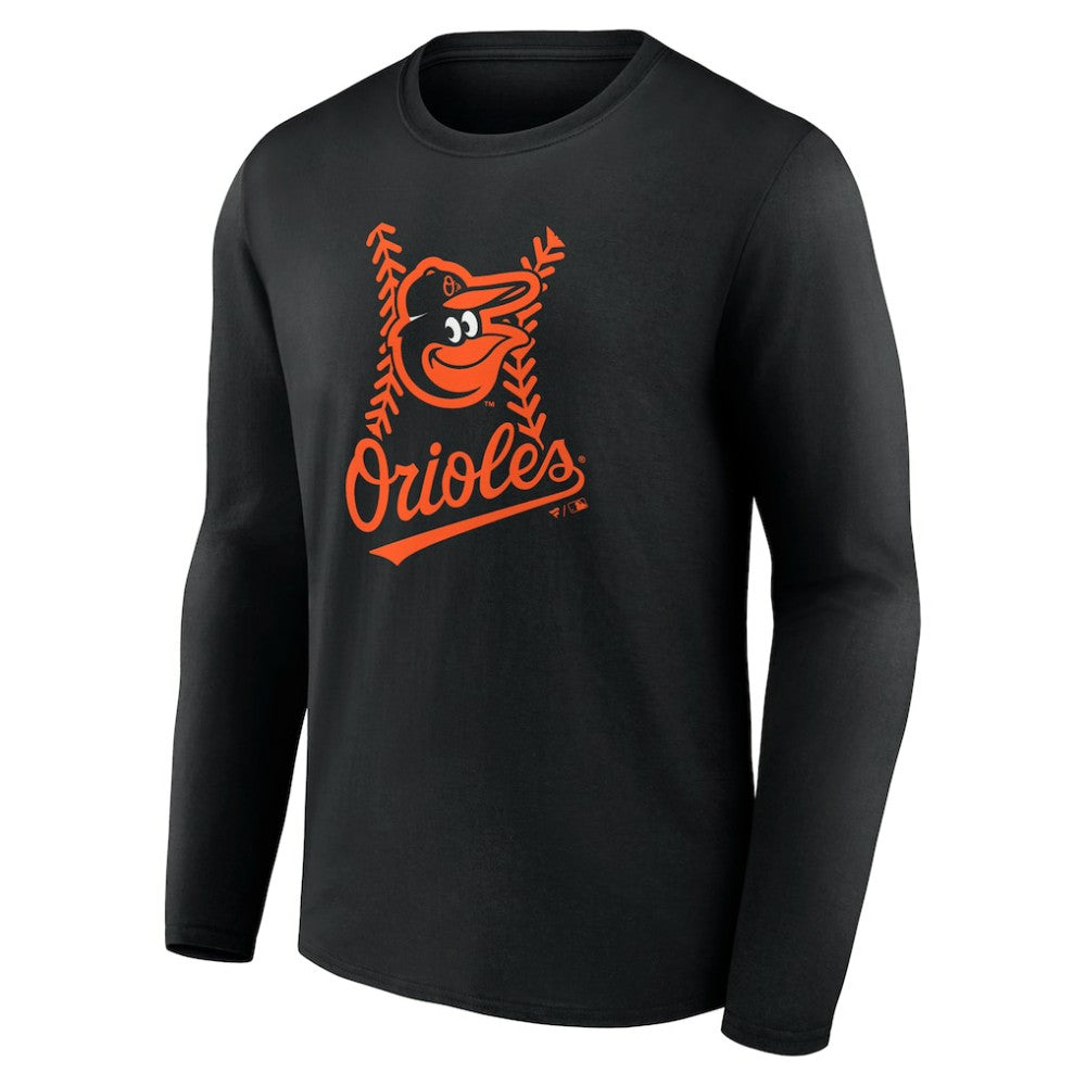 Baltimore Orioles Fastball Long Sleeve T-Shirt - Black