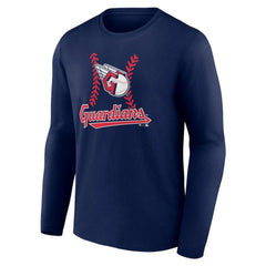 Cleveland Guardians Fastball Long Sleeve T-Shirt - Navy