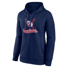 Cleveland Guardians Women's Fastball Pullover Hoodie - Navy