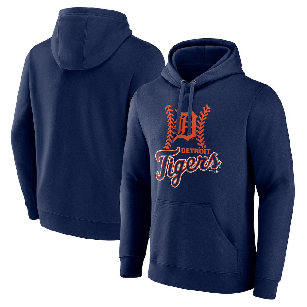 Detroit Tigers Fastball Pullover Hoodie - Navy