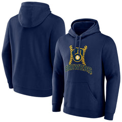 Milwaukee Brewers Fastball Pullover Hoodie - Navy