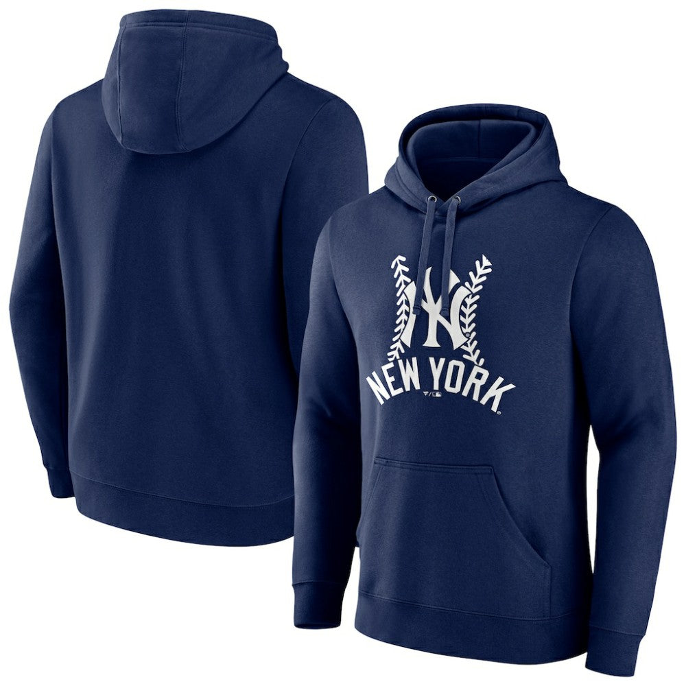 New York Yankees Fastball Pullover Hoodie - Navy