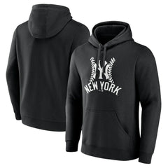New York Yankees Fastball Pullover Hoodie - Black