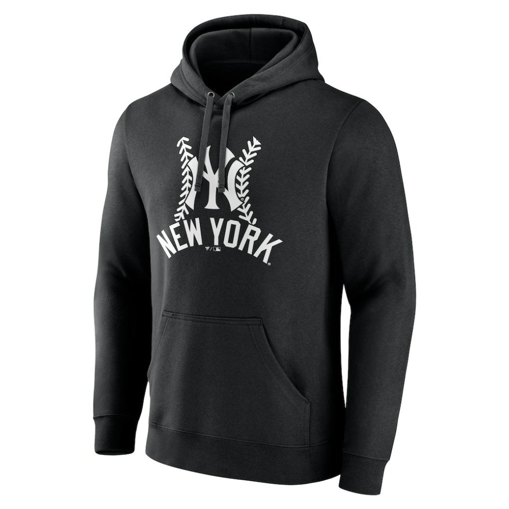 New York Yankees Fastball Pullover Hoodie - Black