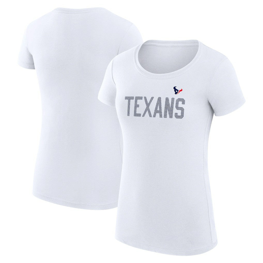 NFL Houston Texans G-III 4Her by Carl Banks Women's Super-Slim Fit Lightweight Dot Print T-Shirt