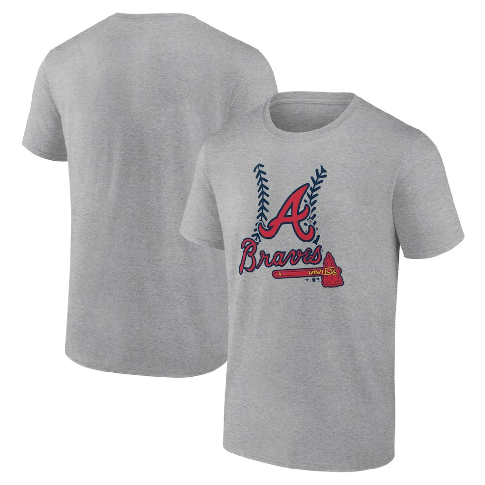 Atlanta Braves Fastball T-Shirt - Heather Gray