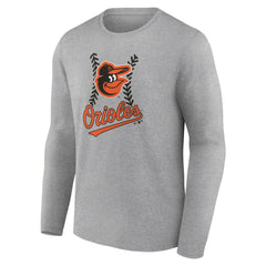 Baltimore Orioles Fastball Long Sleeve T-Shirt - Gray
