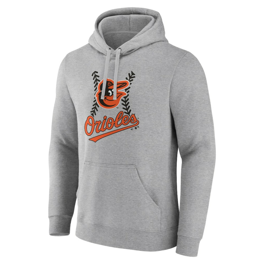 Baltimore Orioles Fastball Pullover Hoodie - Gray