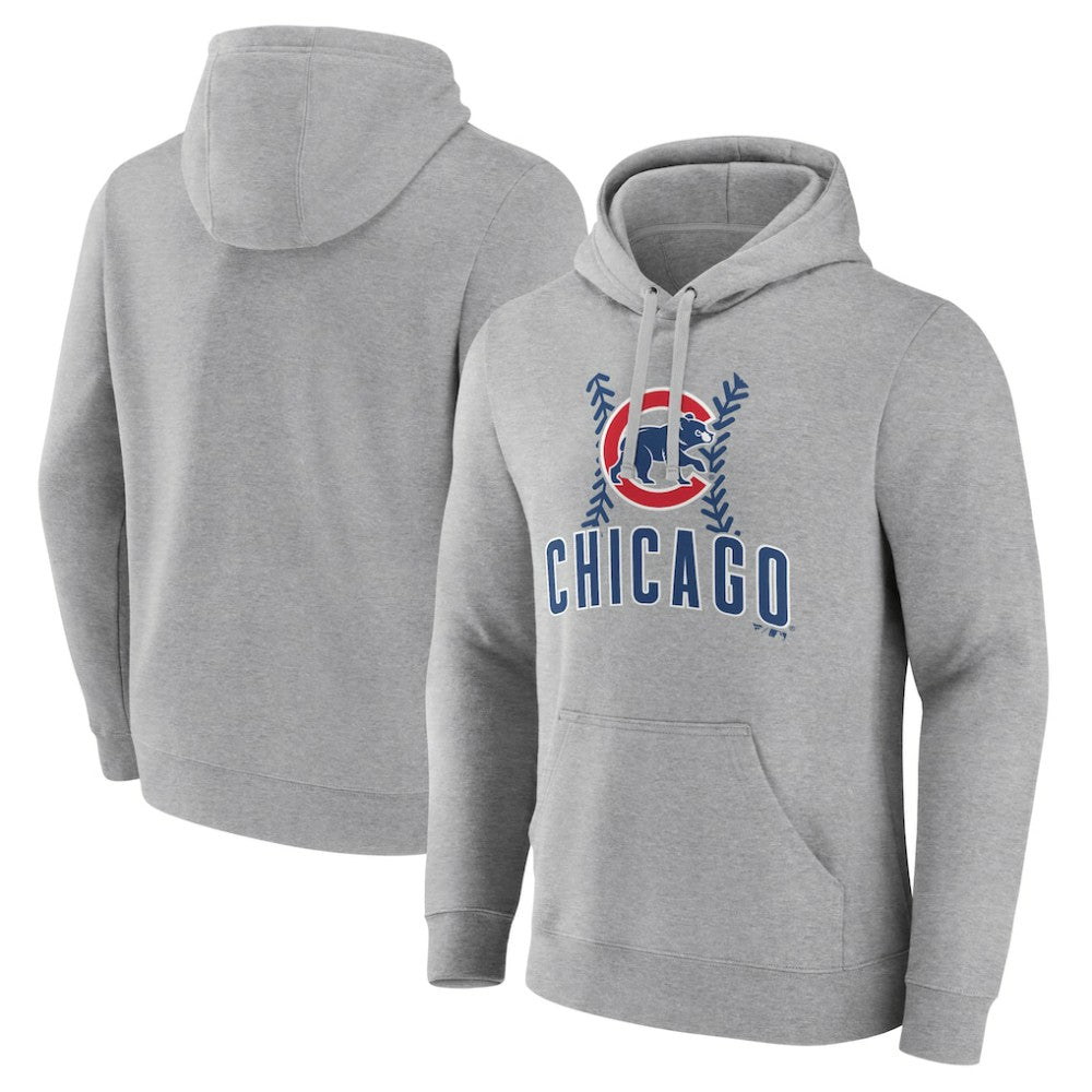 Chicago Cubs Fastball Pullover Hoodie - Gray
