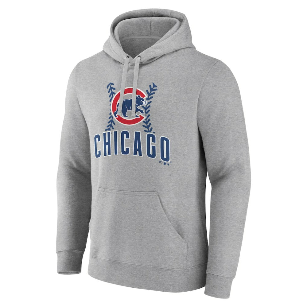 Chicago Cubs Fastball Pullover Hoodie - Gray