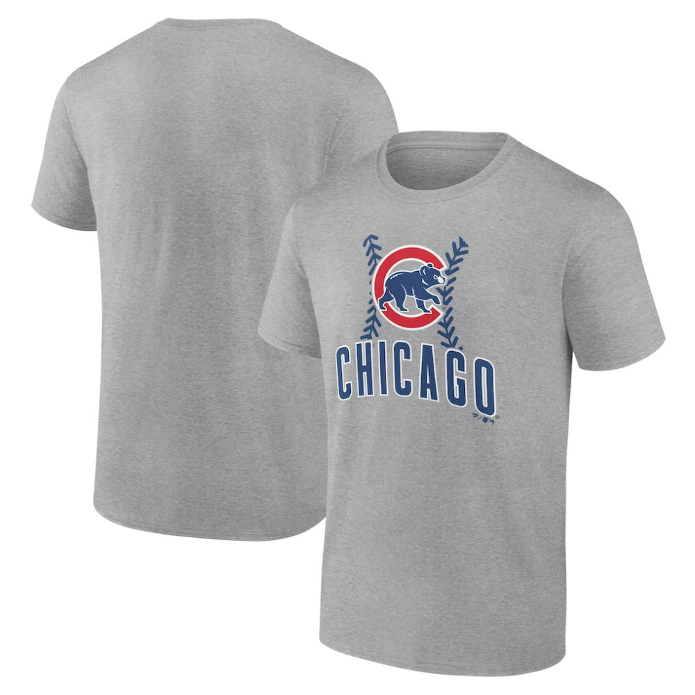 Chicago Cubs Fastball T-Shirt - Heather Gray