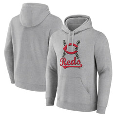 Cincinnati Reds Fastball Pullover Hoodie - Gray