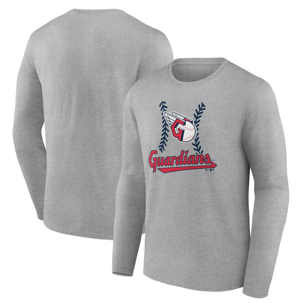 Cleveland Guardians Fastball Long Sleeve T-Shirt - Gray