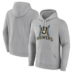 Milwaukee Brewers Fastball Pullover Hoodie - Gray