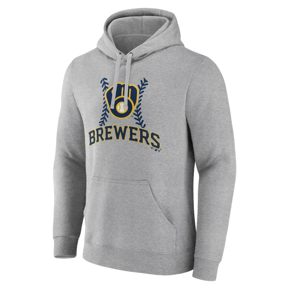 Milwaukee Brewers Fastball Pullover Hoodie - Gray