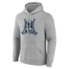 New York Yankees Fastball Pullover Hoodie - Gray