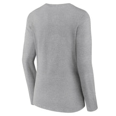 Philadelphia Phillies Women's Fastball Long Sleeve V-Neck T-Shirt - Gray