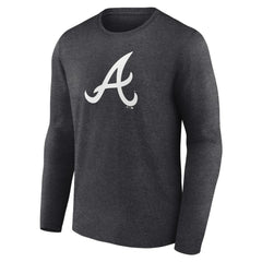 Atlanta Braves Monochrome Long Sleeve T-Shirt - Charcoal