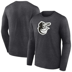 Baltimore Orioles Monochrome Long Sleeve T-Shirt - Charcoal