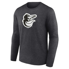 Baltimore Orioles Monochrome Long Sleeve T-Shirt - Charcoal
