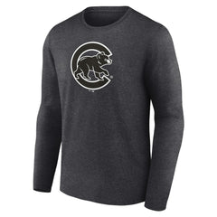 Chicago Cubs Monochrome Long Sleeve T-Shirt - Charcoal