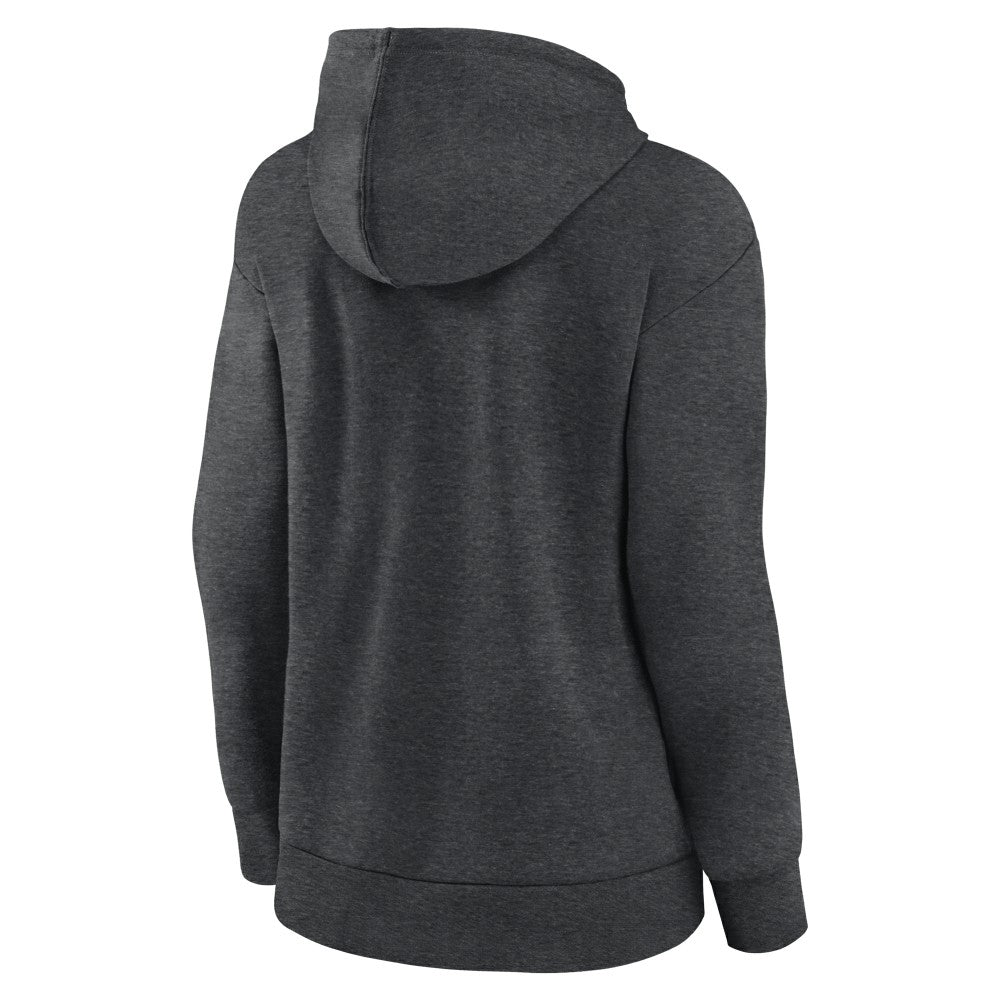 Cincinnati Reds Women's Monochrome Pullover Hoodie - Charcoal