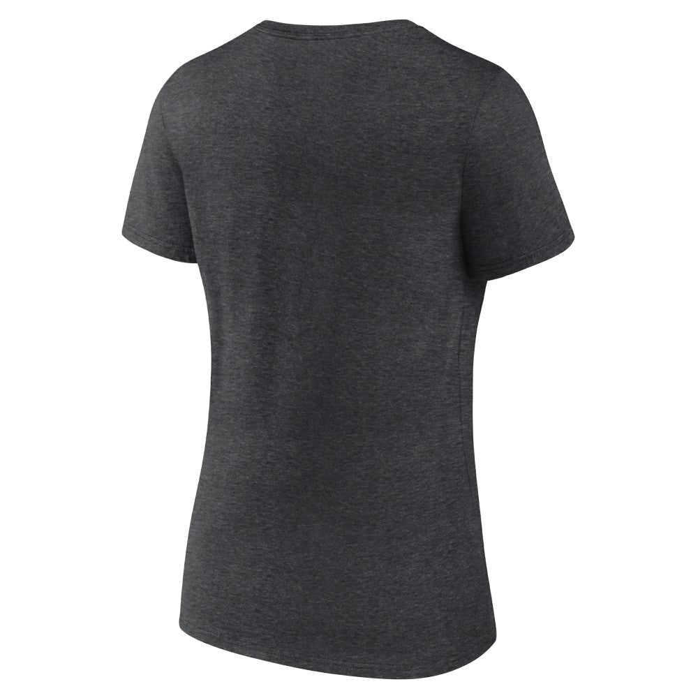 Cincinnati Reds Women's Monochrome V-Neck T-Shirt - Charcoal