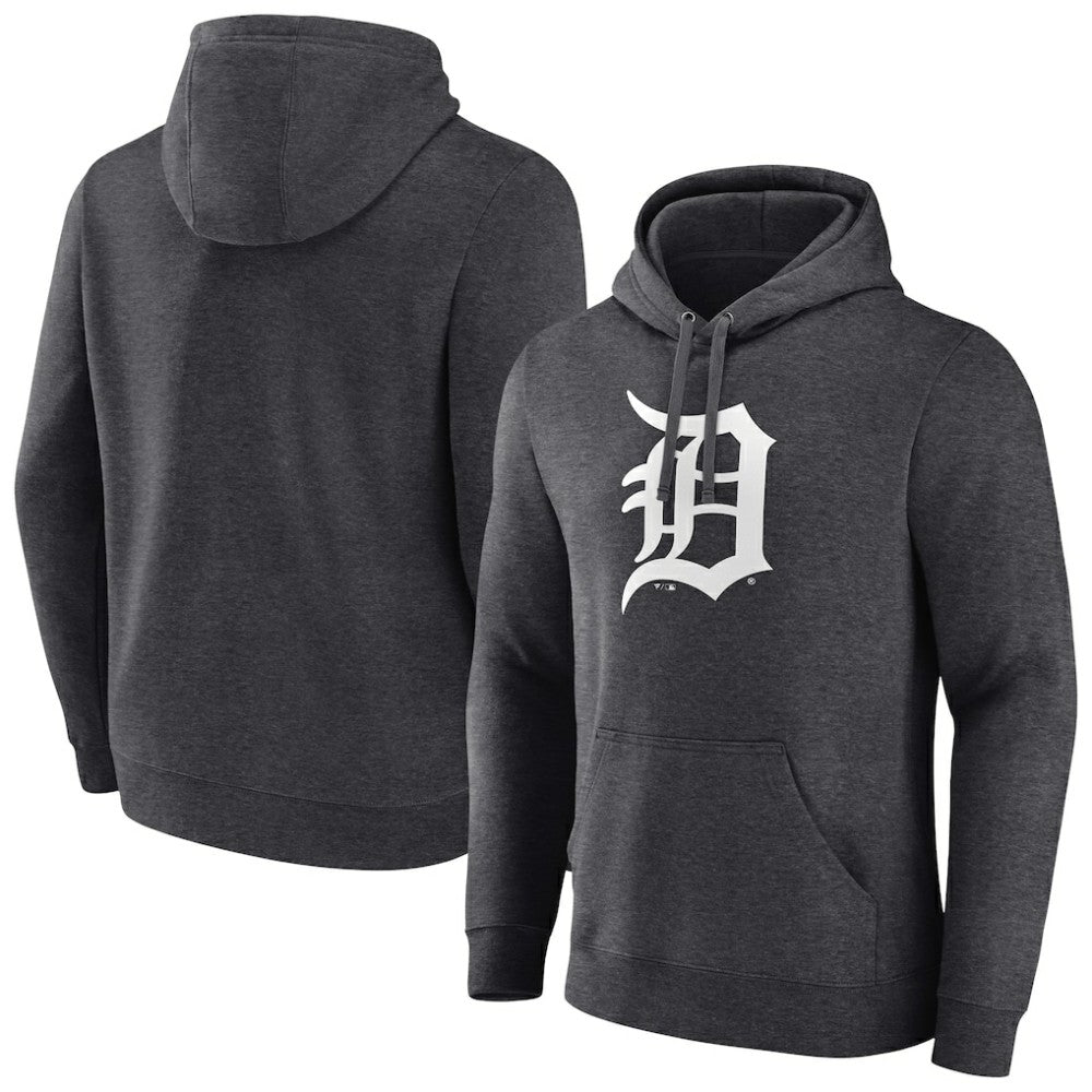 Detroit Tigers Monochrome Pullover Hoodie - Charcoal