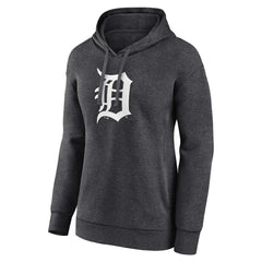 Detroit Tigers Women's Monochrome Pullover Hoodie - Charcoal