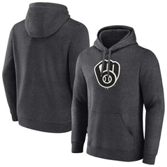 Milwaukee Brewers Monochrome Pullover Hoodie - Charcoal