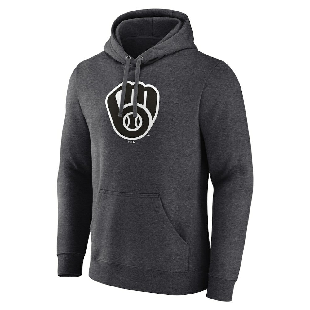 Milwaukee Brewers Monochrome Pullover Hoodie - Charcoal