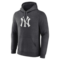 New York Yankees Monochrome Pullover Hoodie - Charcoal