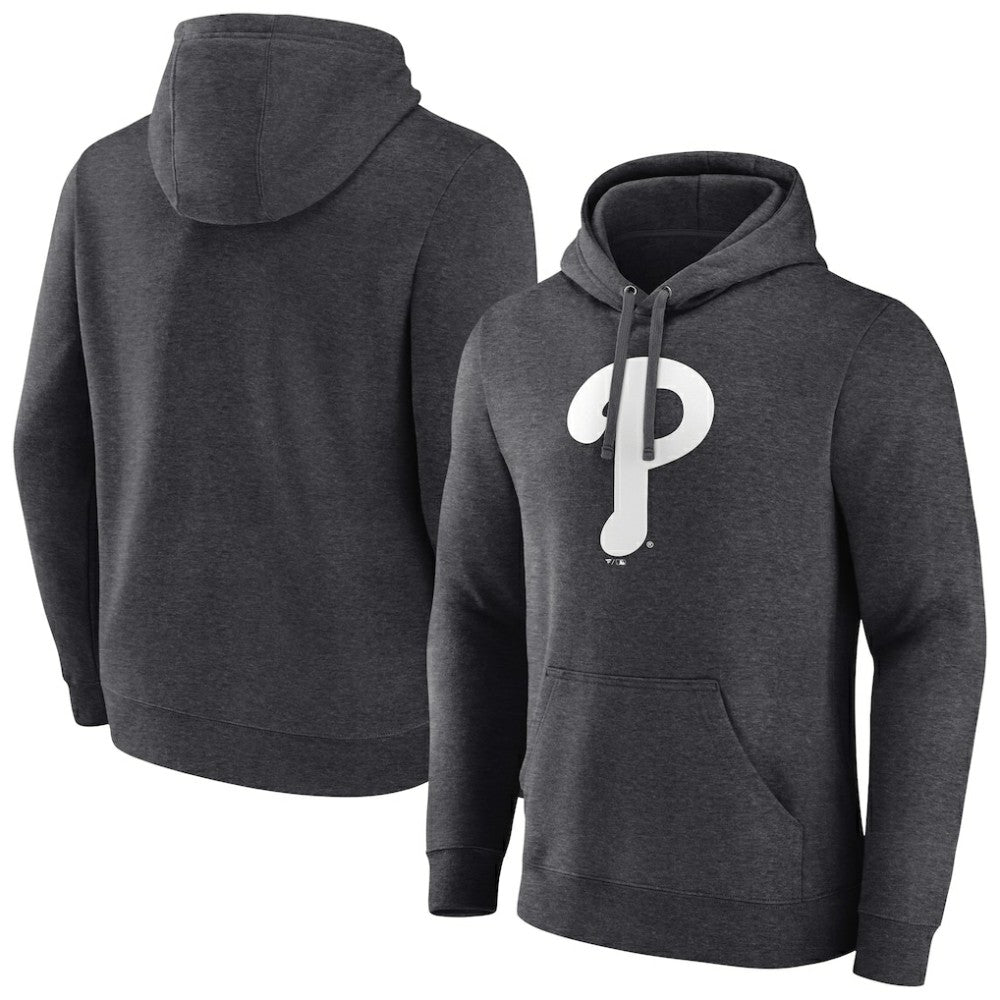 Philadelphia Phillies Monochrome Pullover Hoodie - Charcoal