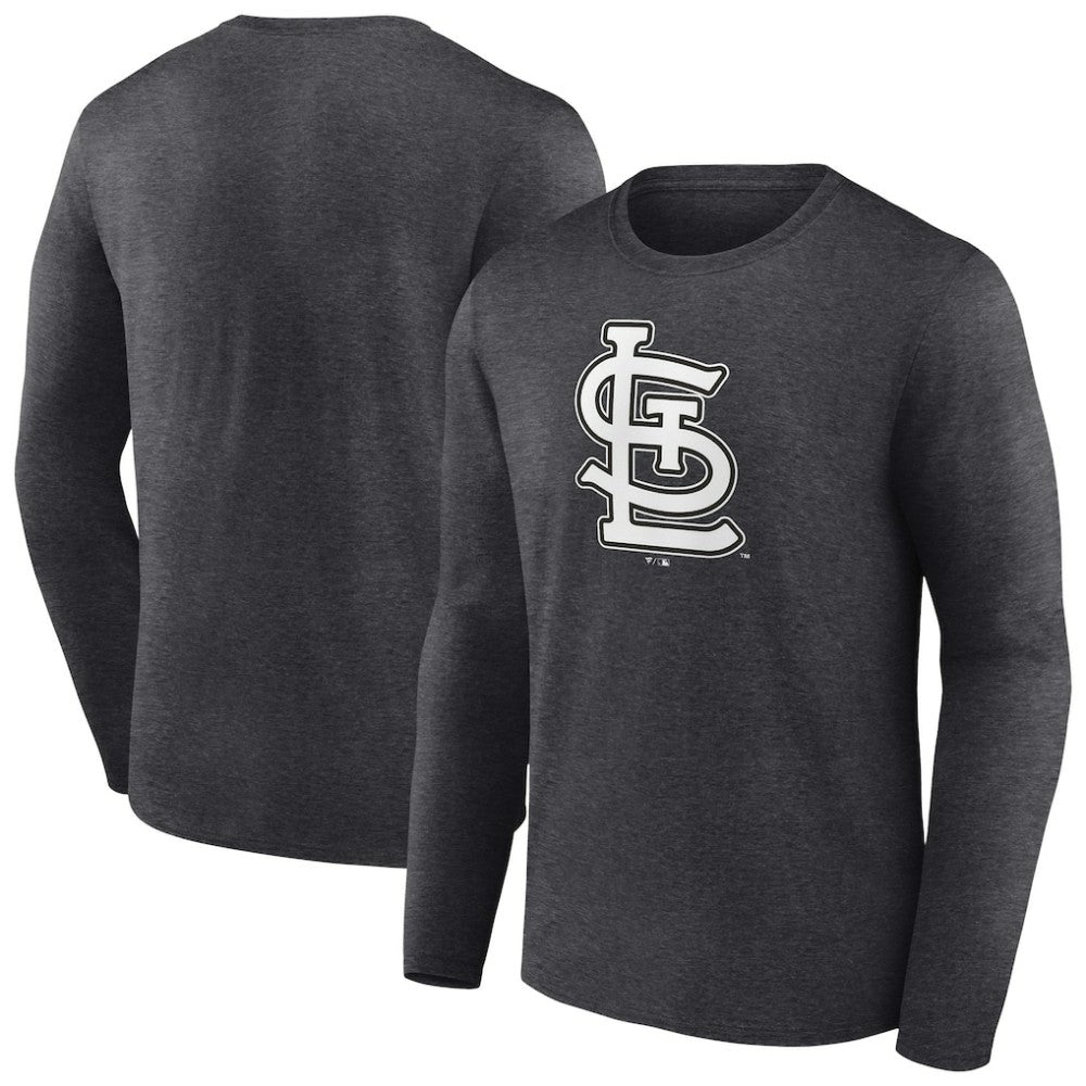 St. Louis Cardinals Monochrome Long Sleeve T-Shirt - Charcoal