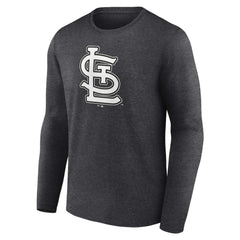 St. Louis Cardinals Monochrome Long Sleeve T-Shirt - Charcoal