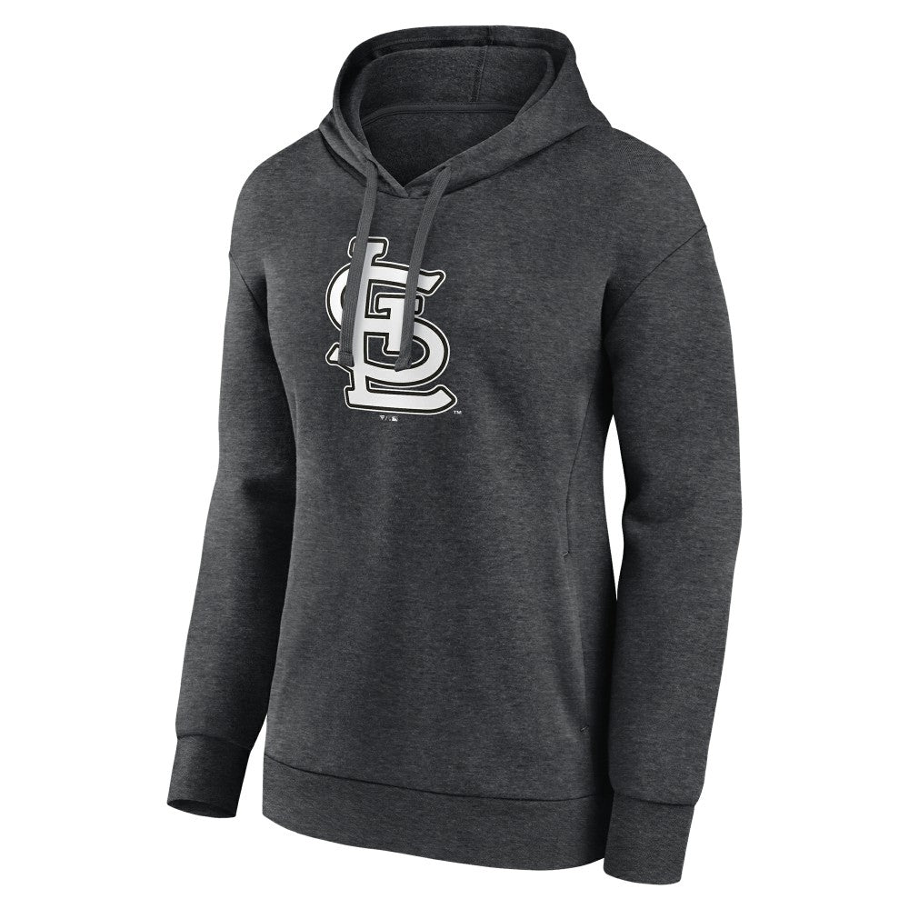 St. Louis Cardinals Women's Monochrome Pullover Hoodie - Charcoal