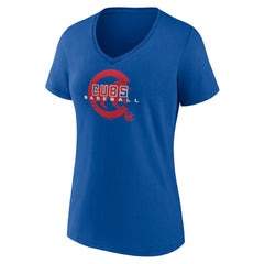 Chicago Cubs Women's Stellar V-Neck T-Shirt - Royal