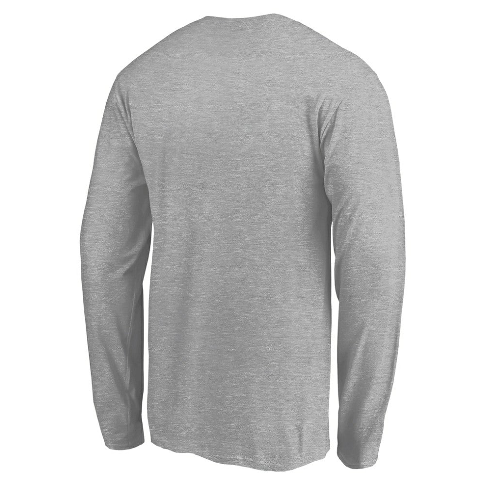 Chicago Cubs Evanston Stencil Long Sleeve T-Shirt - Gray